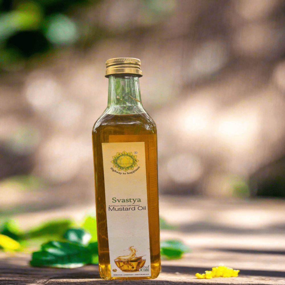 Organic Bull Driven Stone Cold Pressed Mustard Oil - Svastya Organic Farms