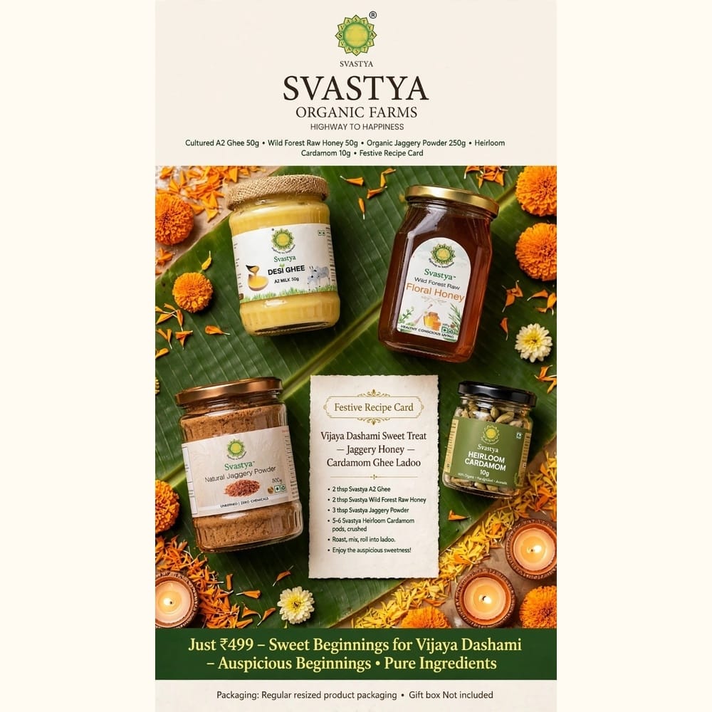 Ghee, Jaggery & Cardamom: The Essential Trio Behind Traditional Indian Festive Sweets - Svastya Organic Farms