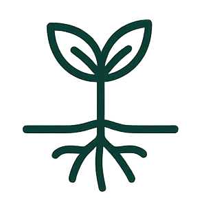 Set of green icons related to nature and sustainability on a white background