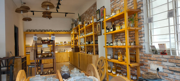 Inside the Svastya Organic Farms store in Jayanagar, Bengaluru