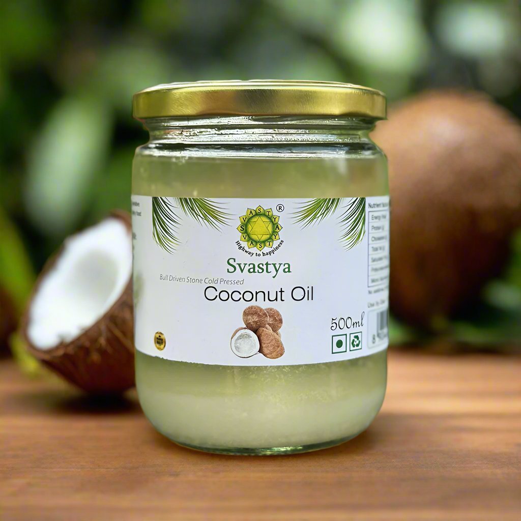 Organic Bull Driven Stone Cold Pressed Coconut Oil | Organic - Svastya Organic Farms