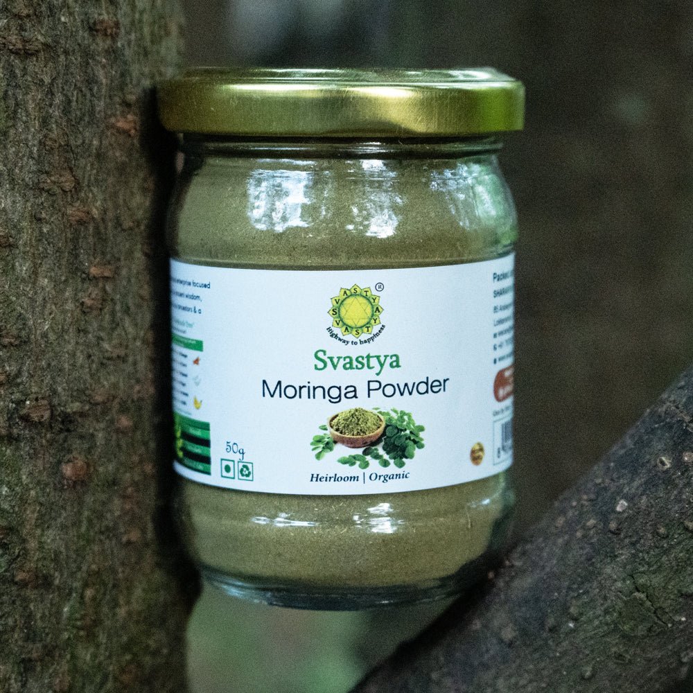 Organic Heirloom Moringa leaf Powder - Svastya Organic Farms