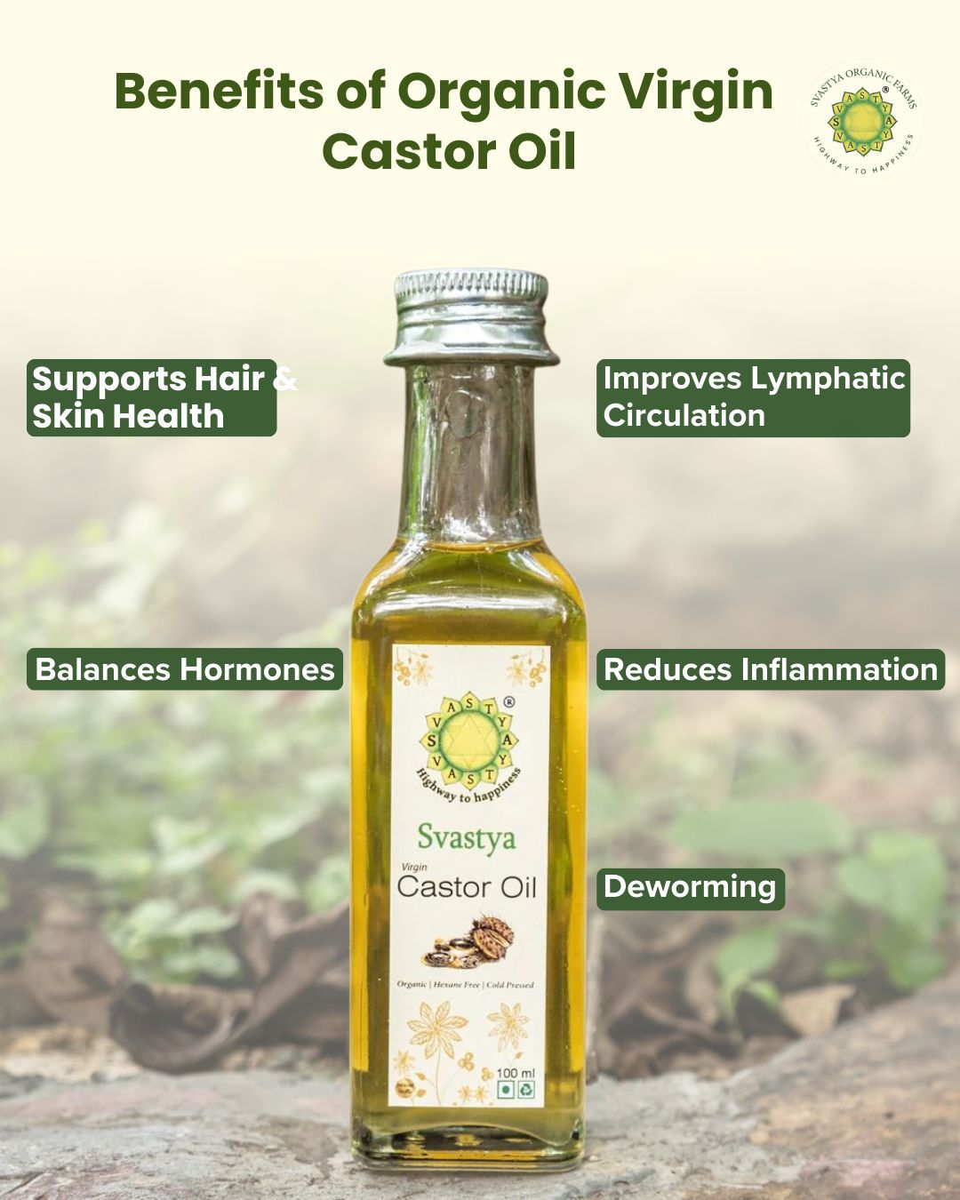 Organic Virgin Castor Oil - Svastya Organic Farms