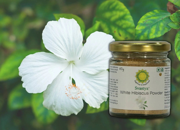 Organic White Hibiscus Petal Powder - Svastya Organic Farms