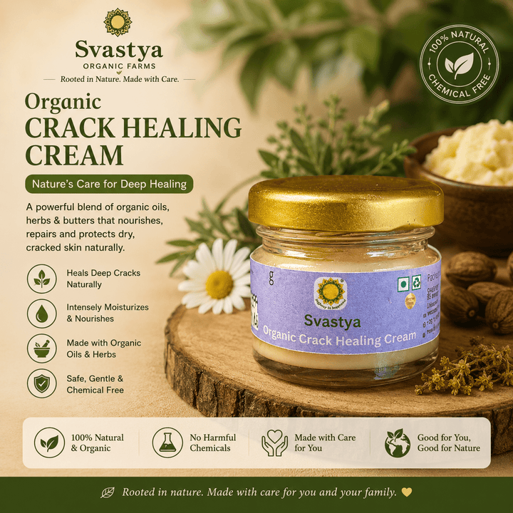 Shatadhuata Ghritha Crack Healing Cream | Organic Skin Care Oil - Svastya Organic Farms