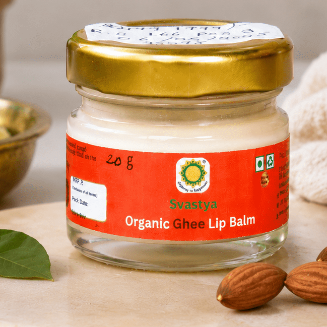 Shatadhuata Ghritha Lip Balm Gloss | Organic - Svastya Organic Farms